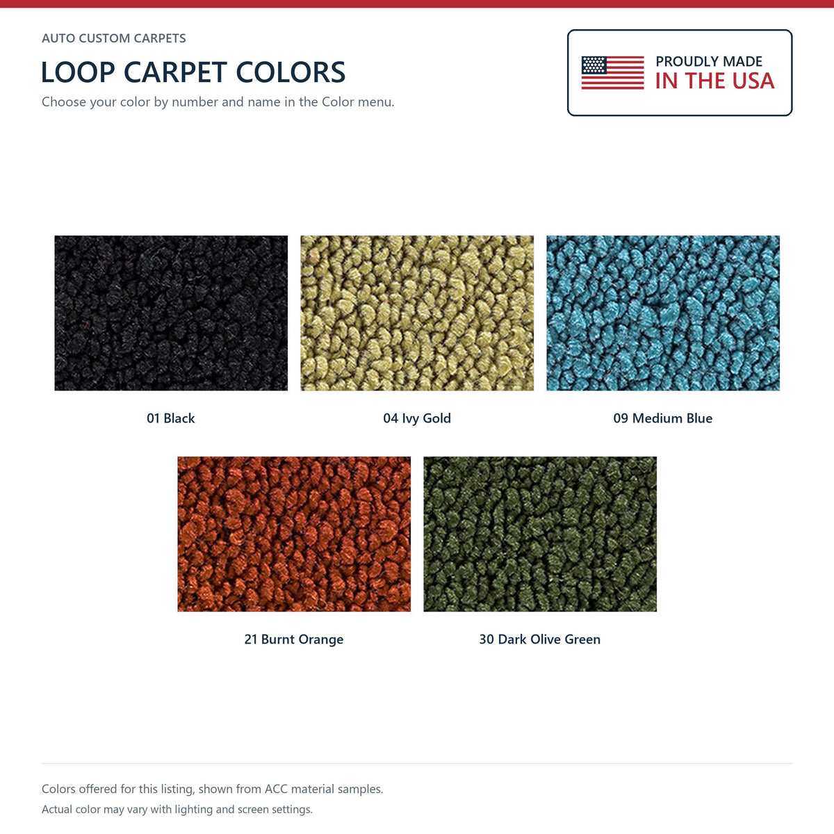 1970 Plymouth Superbird 4spd Console Strip Loop Molded Replacement Carpet Kit - 3-Piece - product details image 5