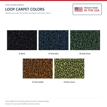 1973 Ford F-250 Reg Cab 4WD Auto/4spd Loop Molded Replacement Carpet Kit - 1-Piece - product details image 9