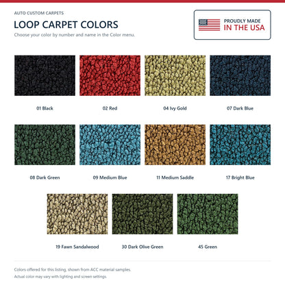 1970-1972 Buick GS 2DR 4spd without Console Loop Molded Replacement Carpet Kit - 2-Piece - product details image 9