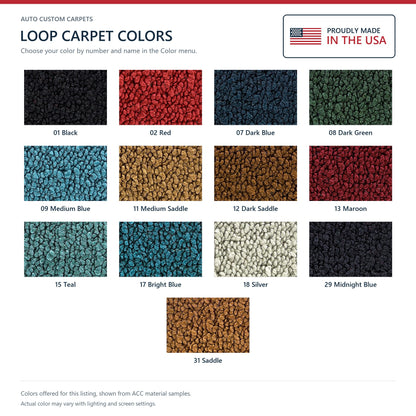 1963-1967 Chevrolet Corvette Kick Panel Inserts Loop Replacement Carpet Kit - 2-Piece - product details image 6