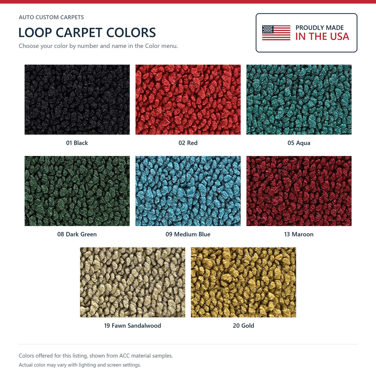 1965-1967 Buick Gran Sport 2DR Auto Loop Molded Replacement Carpet Kit - 2-Piece - product details image 9