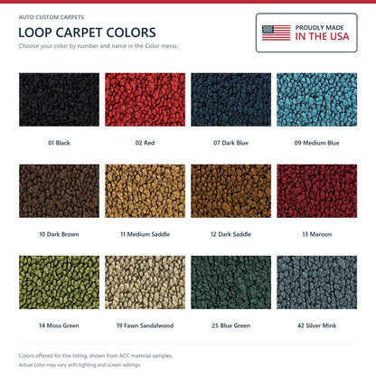1963-1973 Jeep Wagoneer Cargo Area Loop Molded Replacement Carpet Kit - 7-Piece - product details image 6