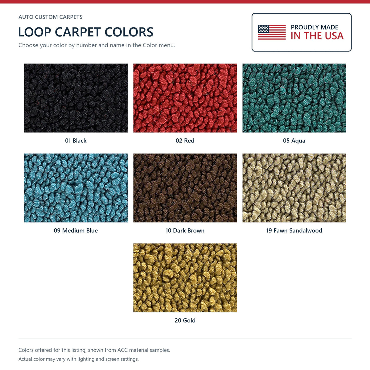 1963-1964 Dodge 880 2DR Auto Loop Molded Replacement Carpet Kit - 2-Piece - product details image 8