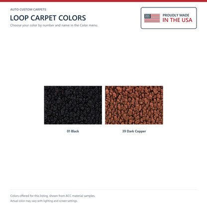 1957-1958 DeSoto Fireflite 2DR Hardtop Bench Seat w/ Power Seats Loop Replacement Carpet Kit - 4-Piece - product details imag