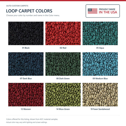 1968-1969 Ford Torino 2DR Hardtop/Fastback 4spd Loop Molded Replacement Carpet Kit - 2-Piece - product details image 9