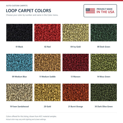 1968-1970 Plymouth Satellite 4DR Sedan/Wagon Auto Loop Molded Replacement Carpet Kit - 2-Piece - product details image 9