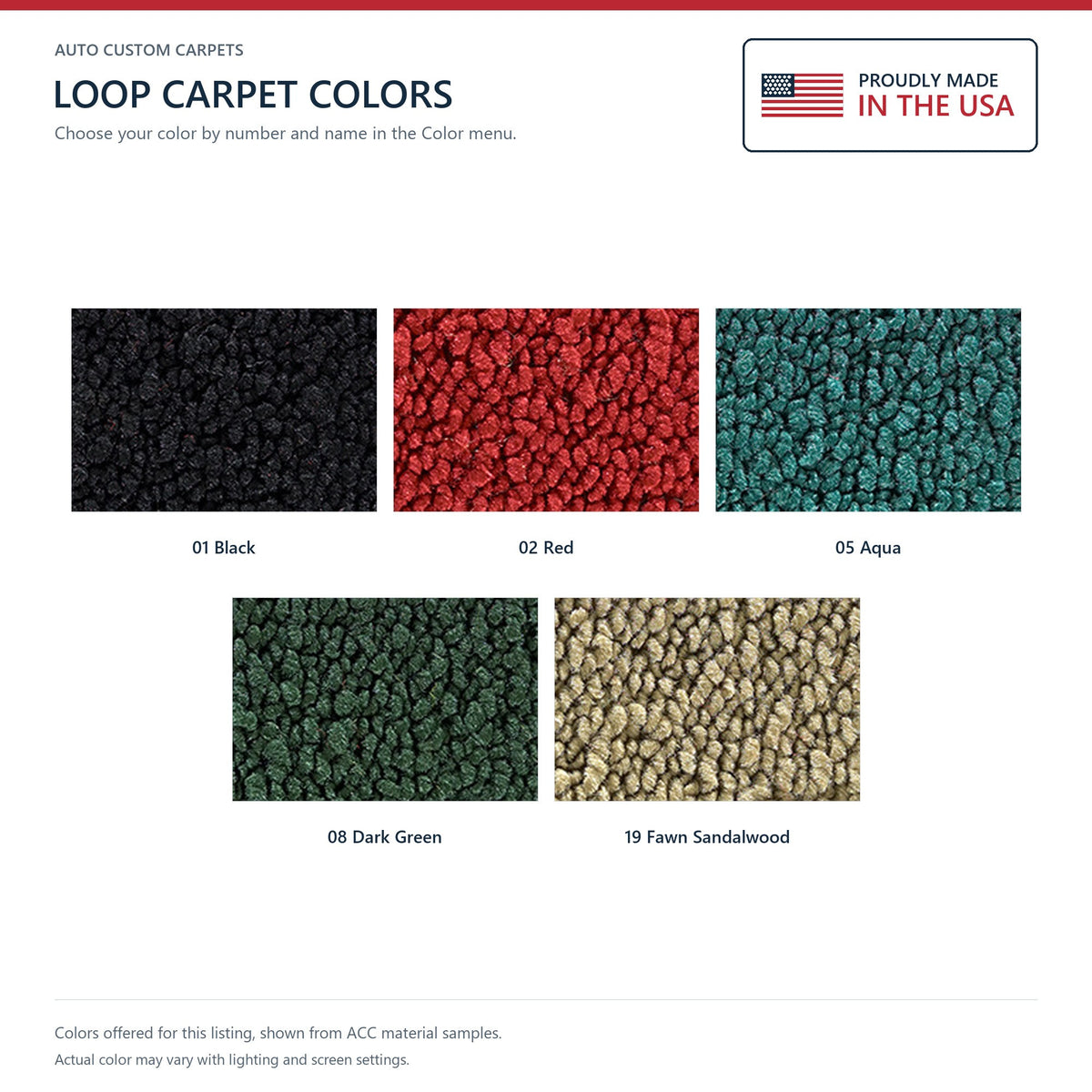 1954-1956 Oldsmobile Super 88 Holiday 2DR Hardtop Loop Replacement Carpet Kit - 2-Piece - product details image 8