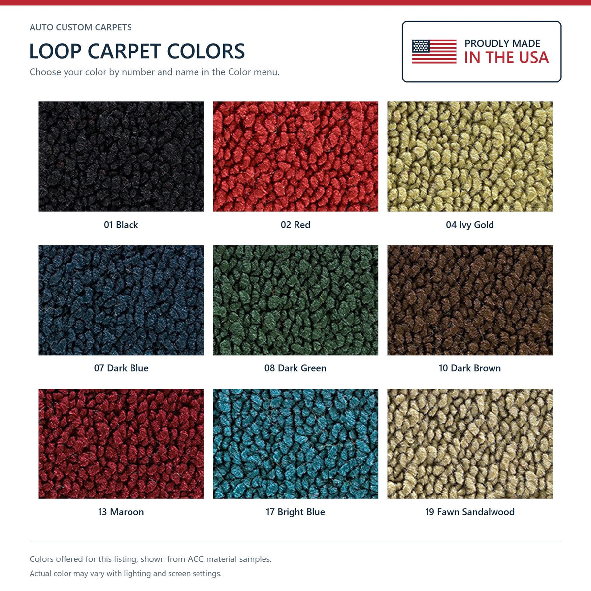 1971-1973 Chevrolet Caprice 2DR Auto Loop Molded Replacement Carpet Kit - 2-Piece - product details image 9