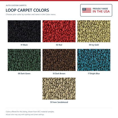 1971-1972 Chevrolet Biscayne 4DR Auto Loop Molded Replacement Carpet Kit - 2-Piece - product details image 9