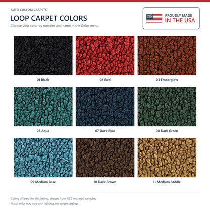 1955 Chevrolet Bel Air 2DR Sedan Bench Seat Loop Replacement Carpet Kit - 2-Piece - product details image 8