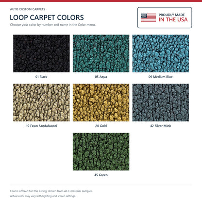 1969-1970 Cadillac Calais 4DR Loop Molded Replacement Carpet Kit - 2-Piece - product details image 9
