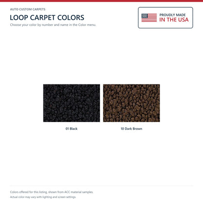 1972-1973 Ford Torino GT w/ 2 Dark Brown Inserts 2DR Auto Loop Molded Replacement Carpet Kit - 1-Piece - product details imag
