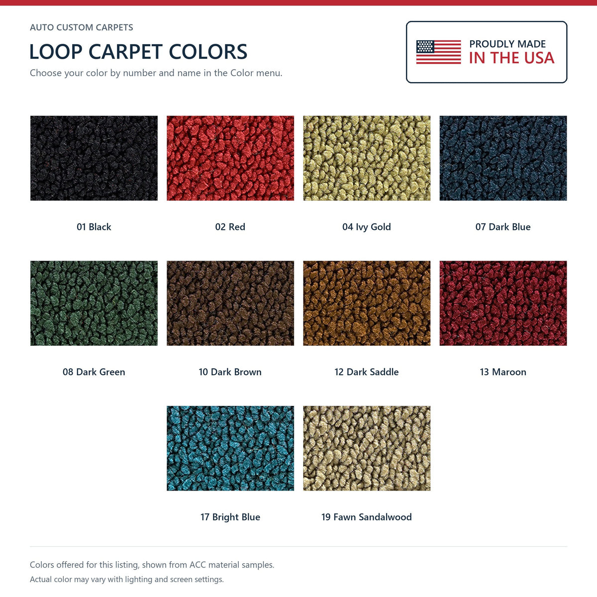 1971-1973 Buick Electra 2DR Loop Molded Replacement Carpet Kit - 2-Piece - product details image 9