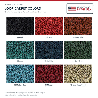 1967-1972 Ford F-350 Door Panel Inserts with Cardboard Loop Replacement Carpet Kit - 2-Piece - product details image 4
