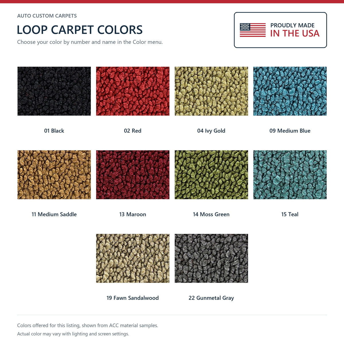 1968-1969 Buick Special 2DR 4spd without Console Loop Molded Replacement Carpet Kit - 2-Piece - product details image 9