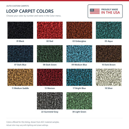1956 Chevrolet Two-Ten Series 4DR Hardtop Bucket Seat Loop Replacement Carpet Kit - 2-Piece - product details image 8