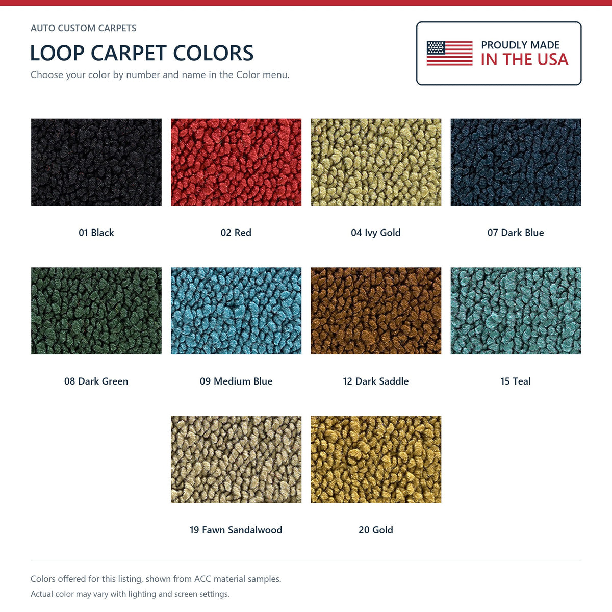 1971-1973 Dodge Challenger 4spd Loop Molded Replacement Carpet Kit - 2-Piece - product details image 9