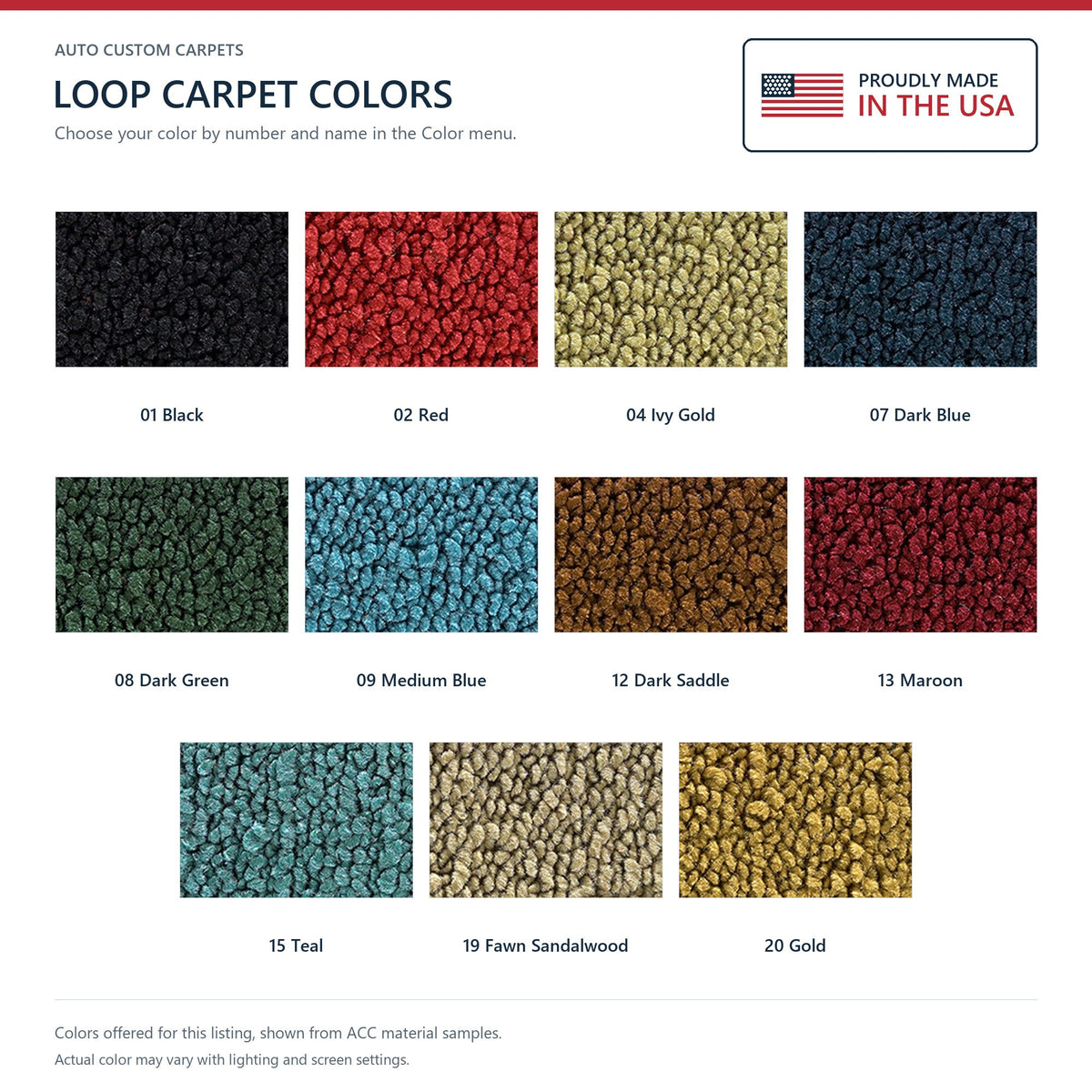 1971-1973 Plymouth Barracuda Auto Loop Molded Replacement Carpet Kit - 2-Piece - product details image 9