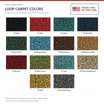 1963-1966 Dodge Dart 2DR Hardtop/Convertible 4spd Loop Molded Replacement Carpet Kit - 2-Piece - product details image 9