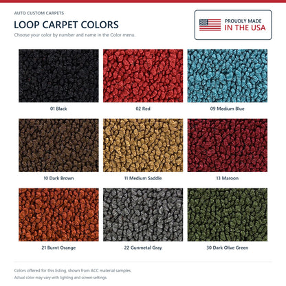 1970 Chevrolet Corvette Auto Front with Pad Loop Molded Replacement Carpet Kit - 2-Piece - product details image 9