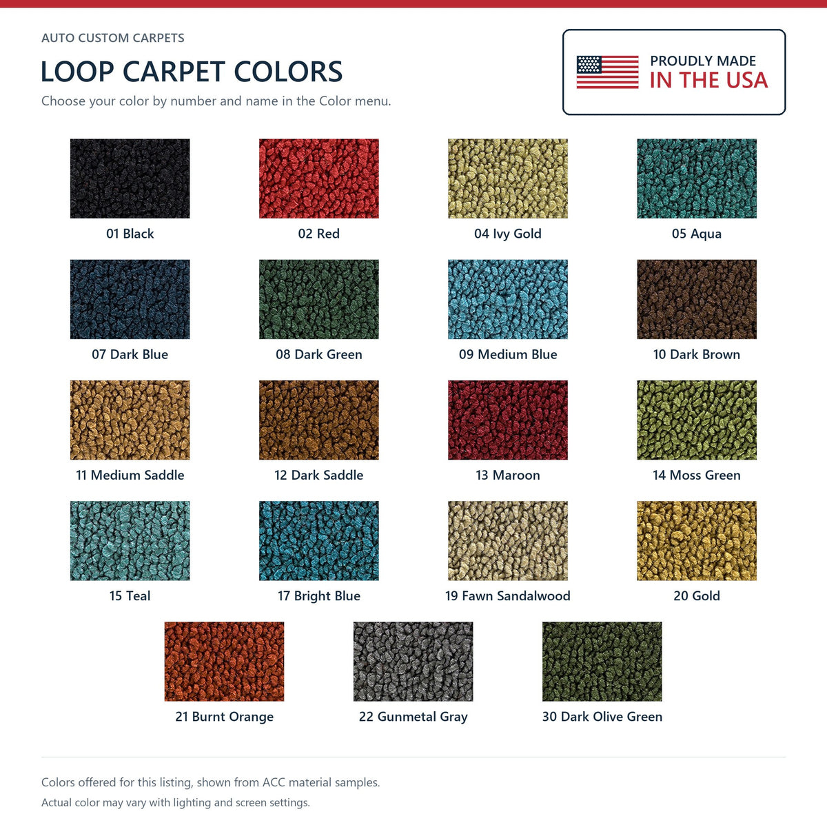 1963-1973 Plymouth Valiant Auto/4spd Console Strip Loop Replacement Carpet Kit - 1-Piece - product details image 5
