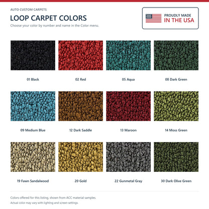 1967-1972 GMC K15/K1500 Pickup Reg Cab w/o Gas Tank Rear Wall Loop Replacement Carpet Kit - 1-Piece - product details image 5