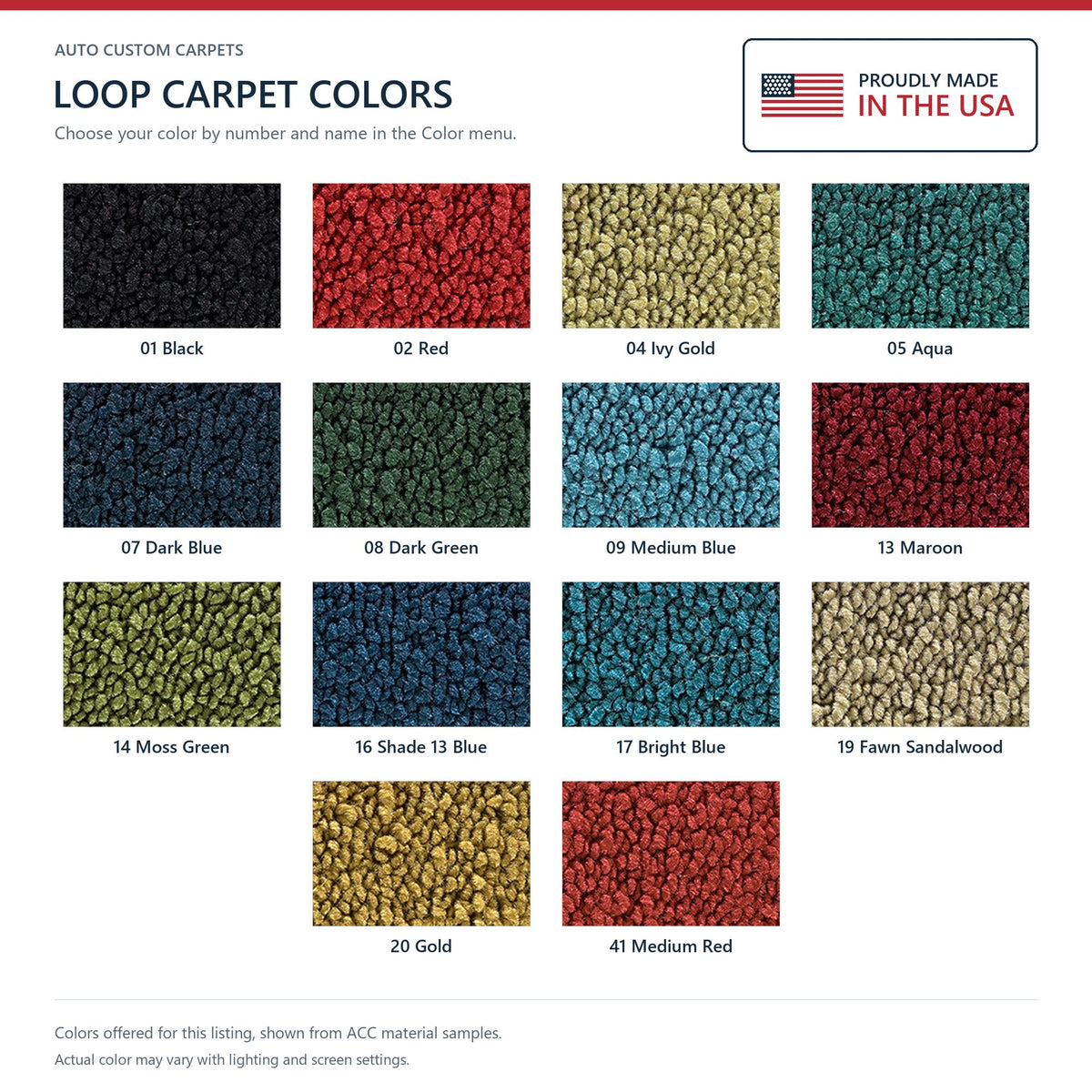 1966-1969 Chevrolet Caprice 2DR 4spd without Console Loop Molded Replacement Carpet Kit - 2-Piece - product details image 9