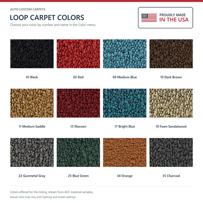 1960-1966 Chevrolet K20 Pickup Loop Rear Cab Wall Replacement Carpet Kit - 1-Piece - product details image 4