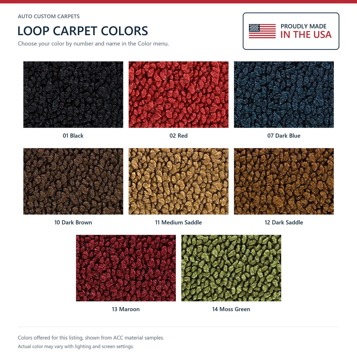 1965-1973 Jeep J-2600 Reg Cab Pickup Full Floor Loop Molded Replacement Carpet Kit - 1-Piece - product details image 9