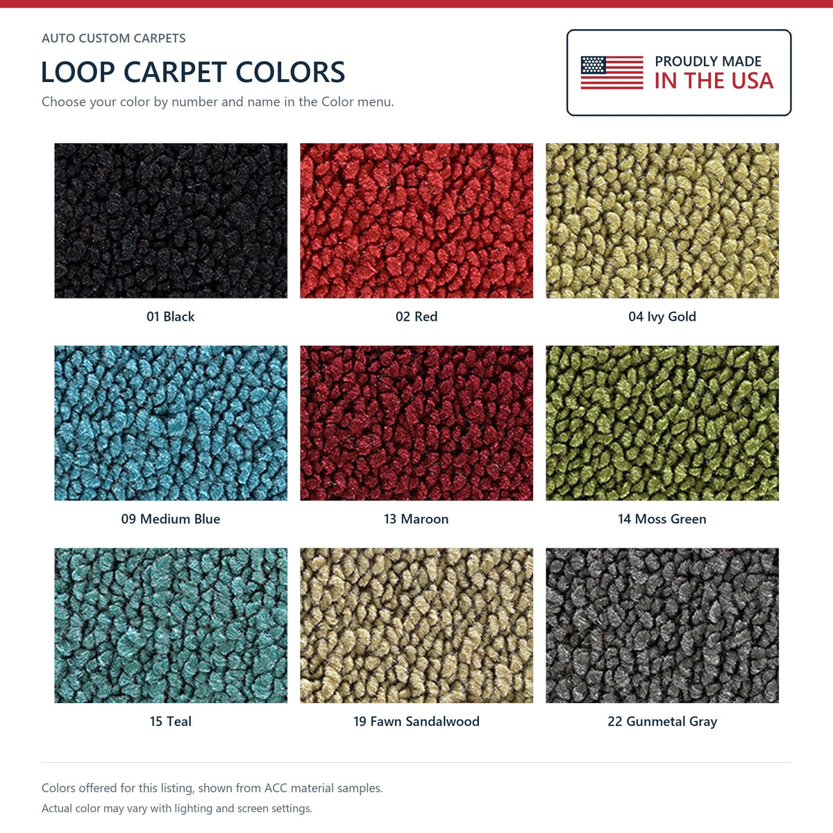 1968-1969 Buick Special 2DR 4spd with Console Loop Molded Replacement Carpet Kit - 2-Piece - product details image 9