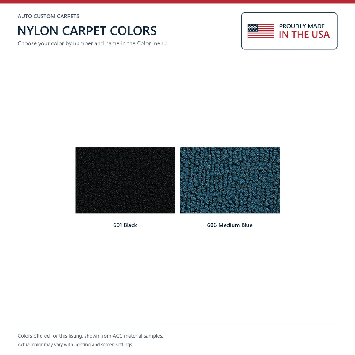 1970 Ford Mustang Mach 1 w/ 2 Med Blue Ins w/ Shift Cut FB Nylon Replacement Carpet Kit - 2-Piece - product details image 9