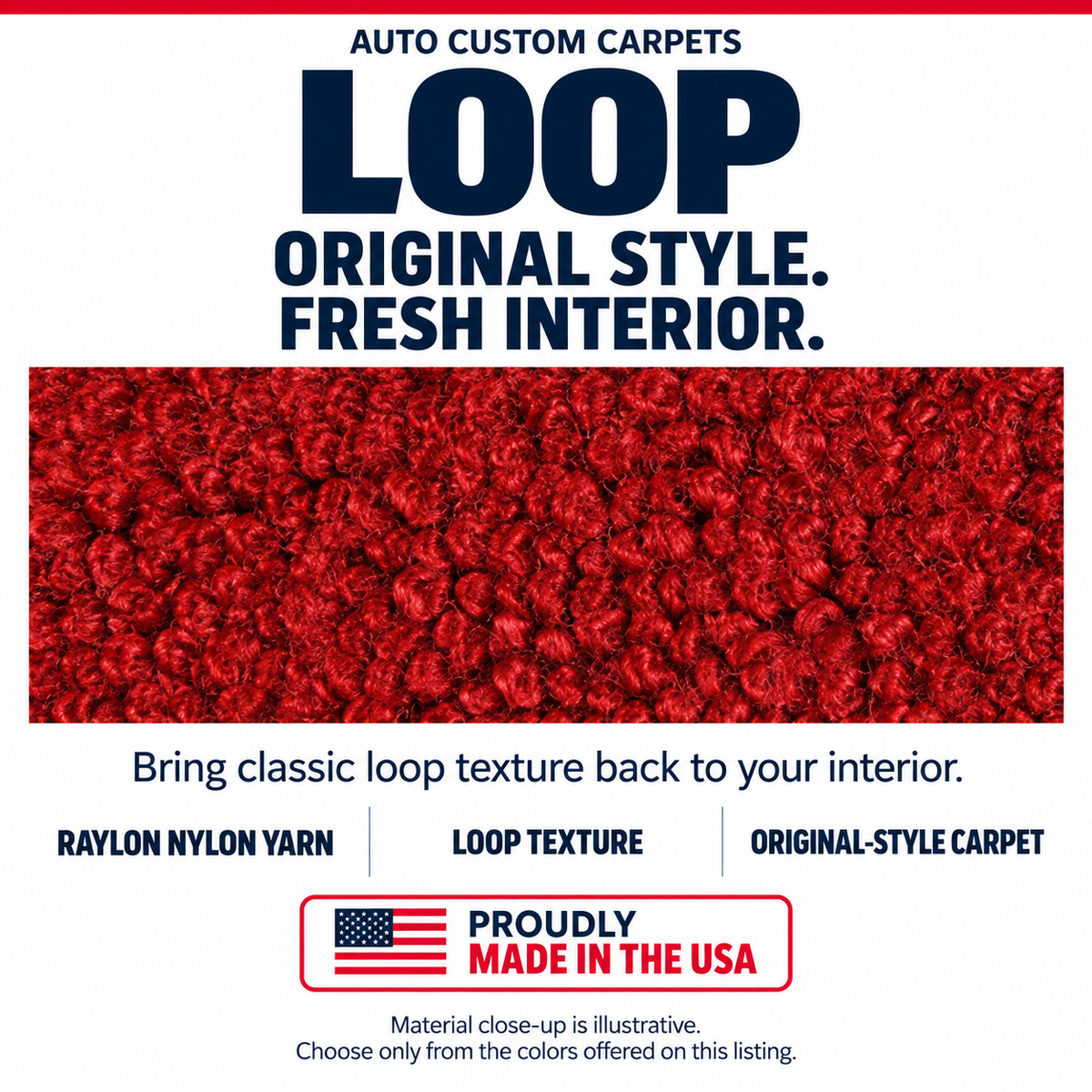 1957 Oldsmobile Starfire 4DR Hardtop Loop Replacement Carpet Kit - 2-Piece - product details image 7