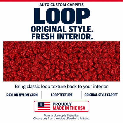 1968-1972 Buick Skylark 2DR 4spd without Console Loop Molded Replacement Carpet Kit - 2-Piece - product details image 7