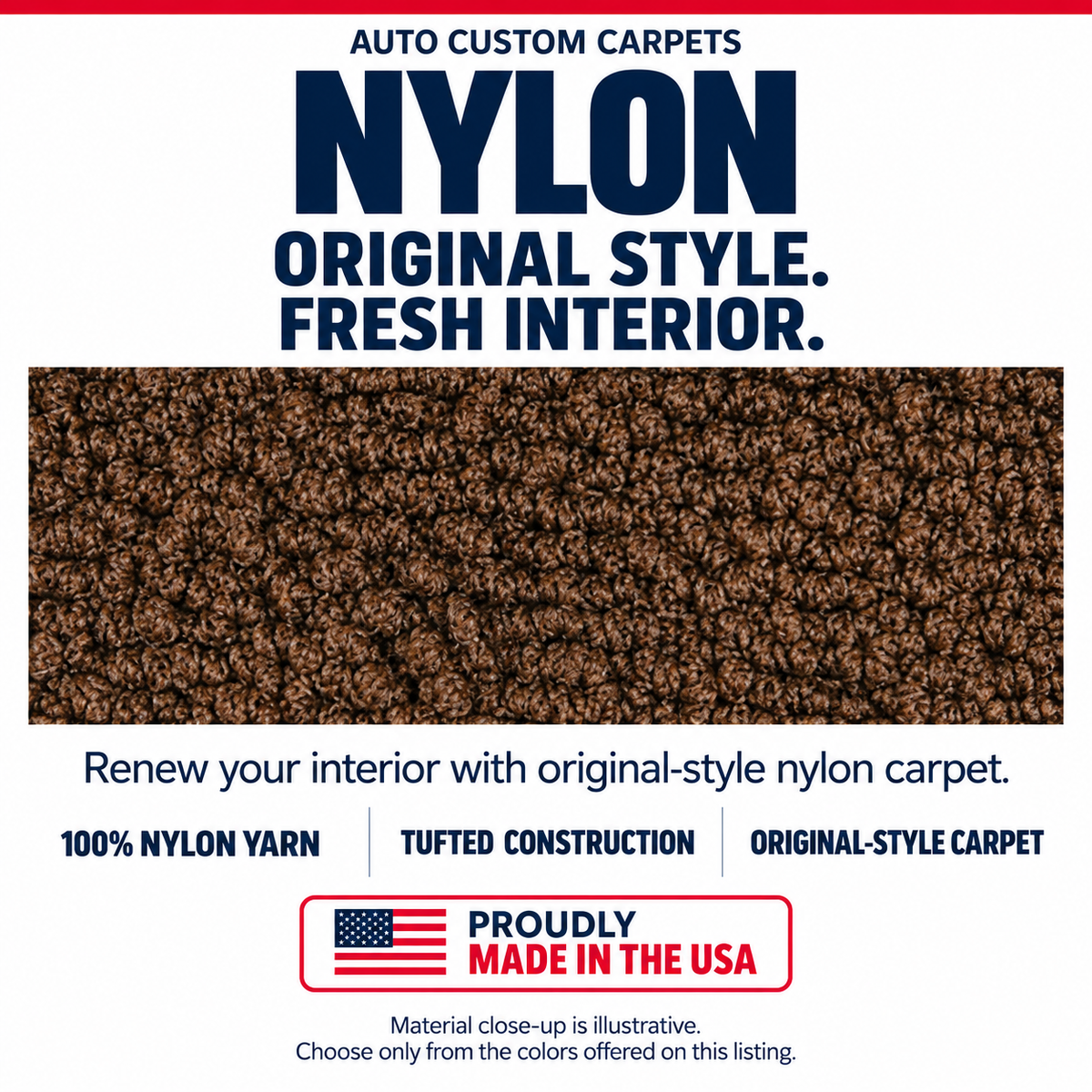 1971-1973 Ford Mustang Mach 1 w/ 2 Black Pony Ins w/ Shift Cut Nylon Replacement Carpet Kit - 2-Piece - product details image