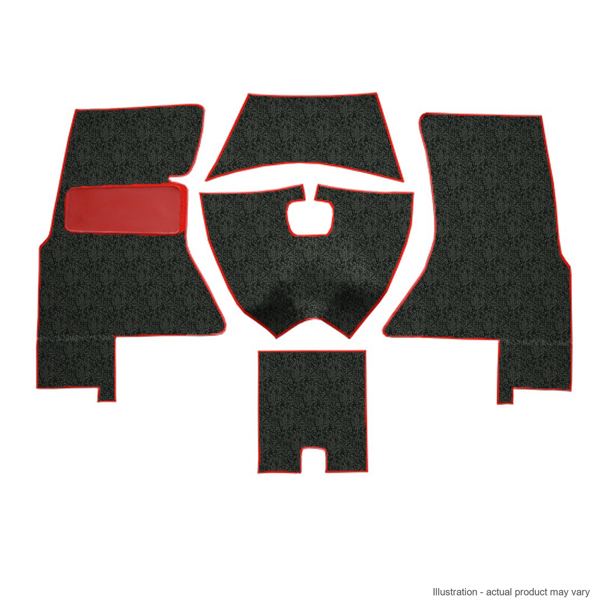 1959-1960 Chevrolet Corvette Complete Foam Tuxedo Replacement Carpet Kit - 5-Piece - product details image 2