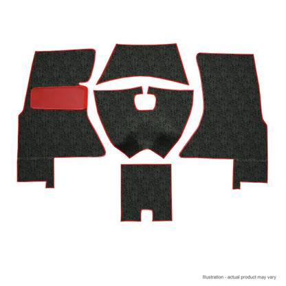 1959-1960 Chevrolet Corvette Complete Foam Tuxedo Replacement Carpet Kit - 5-Piece - product details image 2