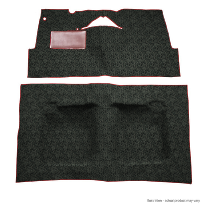 Illustration of 1959-1960 Buick Electra ACC Tuxedo molded carpet in A-1 Olive Black - actual prod...