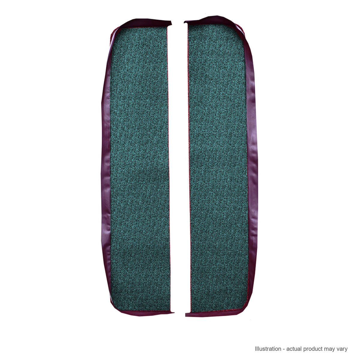 Illustration of 1961-1964 Pontiac Bonneville ACC Tuxedo door panel inserts in B-2 Turquoise - actual product may vary