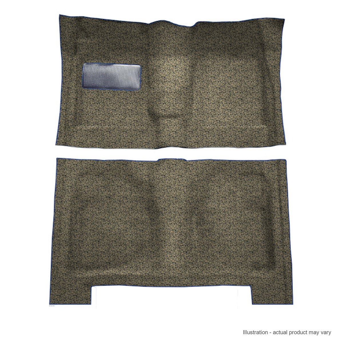 1961-1962 Chevrolet Biscayne 4DR Hardtop/Sedan 4spd Tuxedo Molded Replacement Carpet Kit - 2-Piece - product details image 2