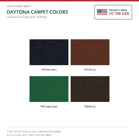 1955-1957 Chevy Bel Air Daytona Floor Mats with Embroidered Logo Choices - 4-Piece - product details image 11