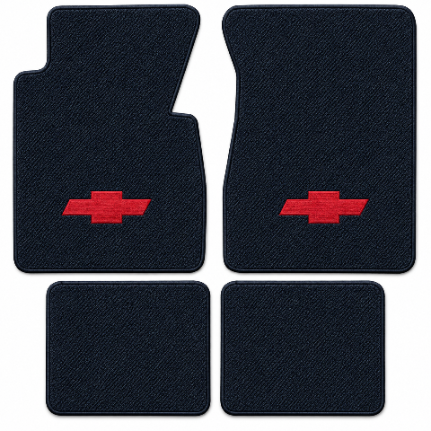 1955-1957 Chevy Bel Air Daytona Floor Mats with Embroidered Logo Choices - 4-Piece - product details image 2