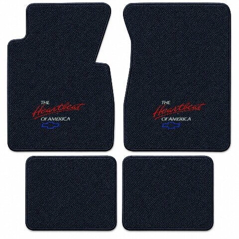 1955-1957 Chevy Bel Air Daytona Floor Mats with Embroidered Logo Choices - 4-Piece - product details image 4