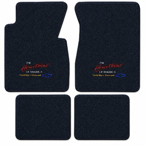 1955-1957 Chevy Bel Air Daytona Floor Mats with Embroidered Logo Choices - 4-Piece - product details image 6