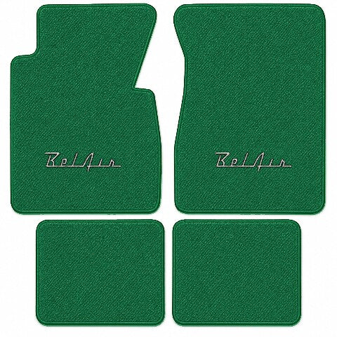 1955-1957 Chevy Bel Air Daytona Floor Mats with Embroidered Logo Choices - 4-Piece - product image