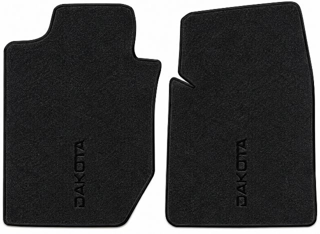 1997-04 Dodge Dakota Reg Cab/Ext Cab Floor Mats with Embroidered Logo Choices Front - 2-Piece - product details image 2