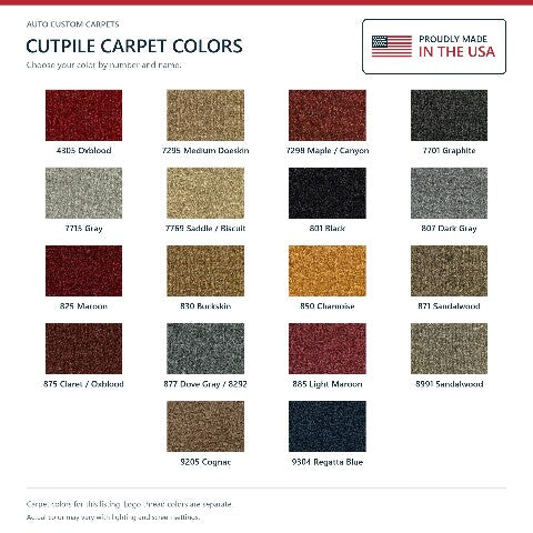 1987-1996 Dodge Dakota Cutpile Floor Mats with Embroidered Logo Choices Front - 2-Piece - product details image 10