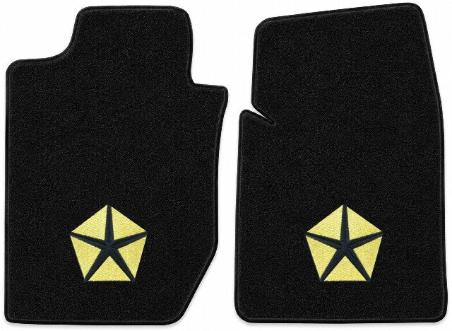 1987-1996 Dodge Dakota Cutpile Floor Mats with Embroidered Logo Choices Front - 2-Piece - product details image 5