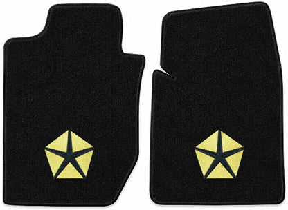 1987-1996 Dodge Dakota Cutpile Floor Mats with Embroidered Logo Choices Front - 2-Piece - product details image 5