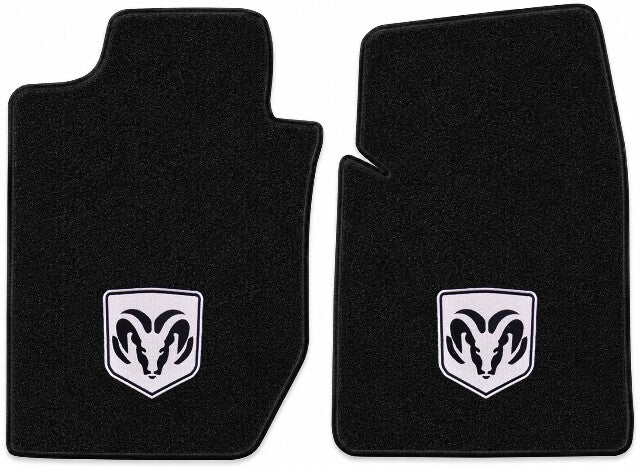 1987-1996 Dodge Dakota Cutpile Floor Mats with Embroidered Logo Choices Front - 2-Piece - product details image 6