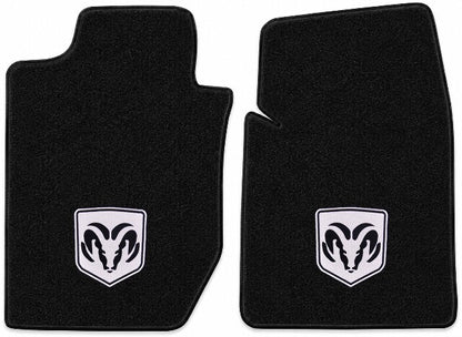 1987-1996 Dodge Dakota Cutpile Floor Mats with Embroidered Logo Choices Front - 2-Piece - product details image 6
